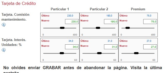 Precios Personas — Tarjeta de Crédito